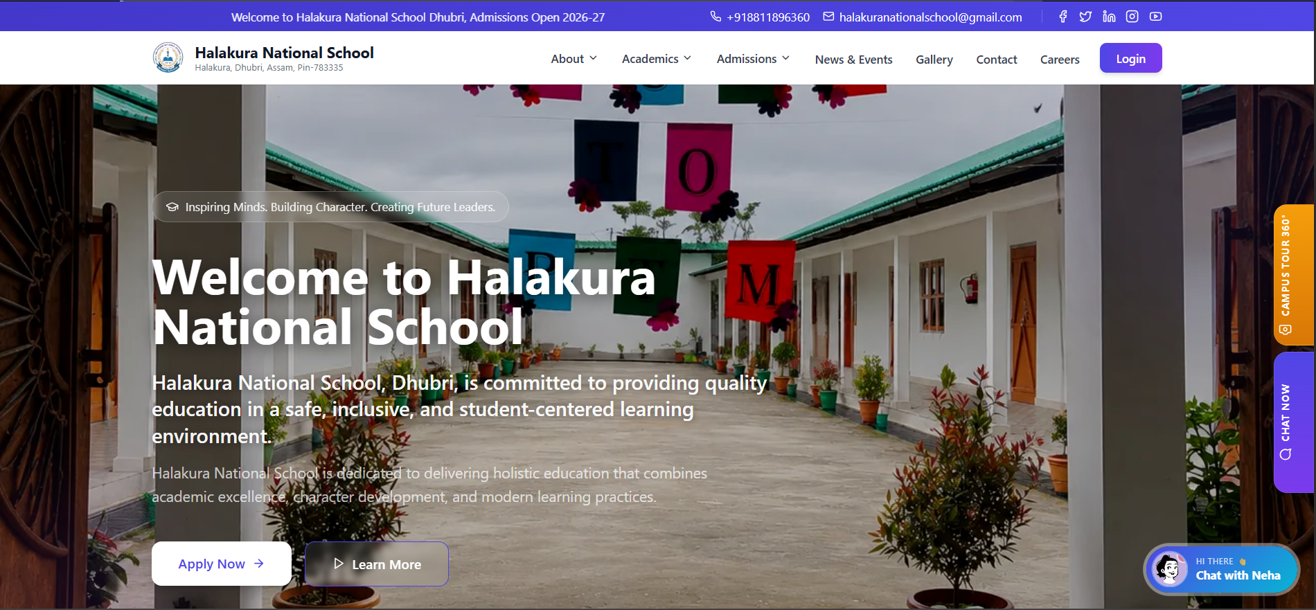 Halakura National School ERP — Education · Dhubri, Assam
